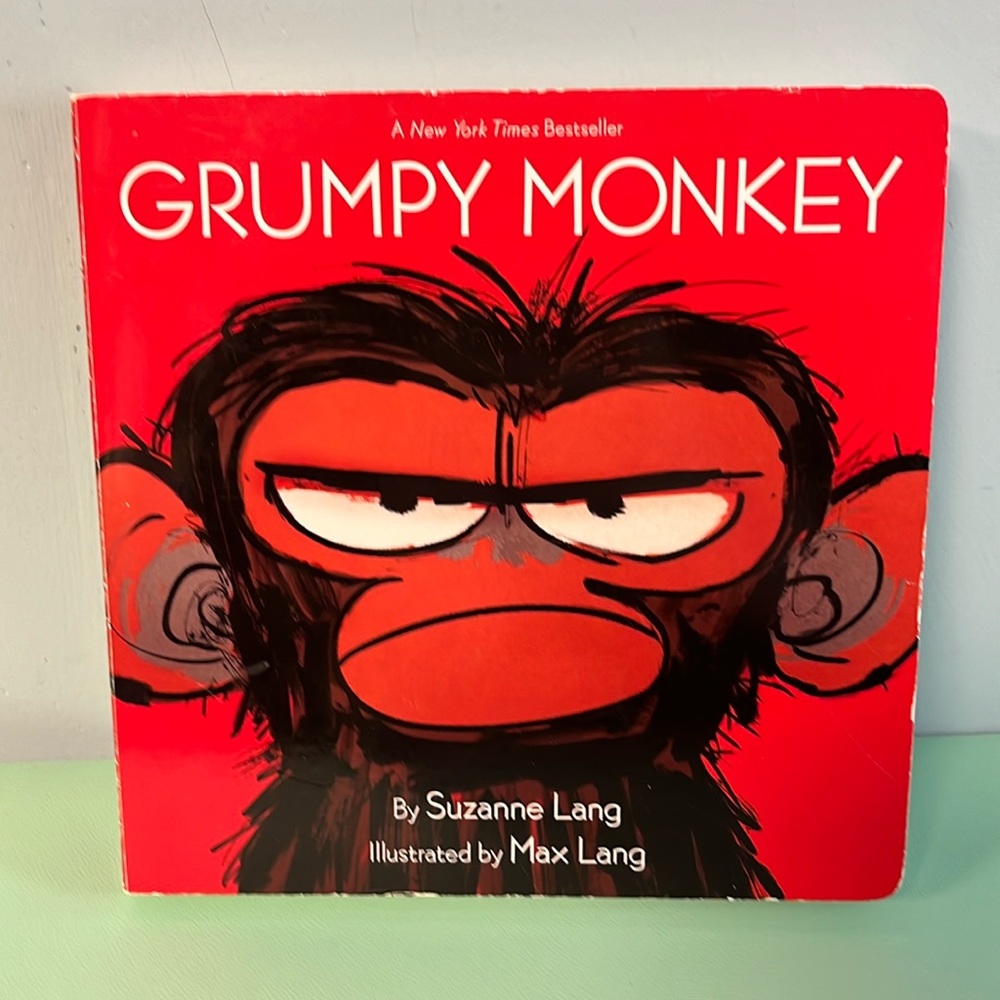 Grumpy Monkey Kids Board Book, Author Suzanne Lang, Reading Age 4+, Kids Book